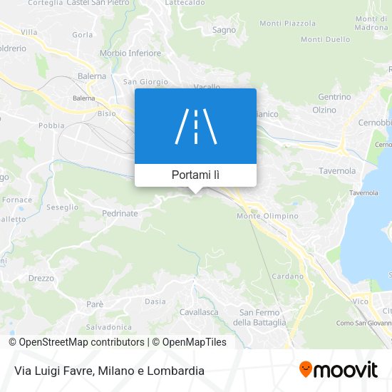 Mappa Via Luigi Favre