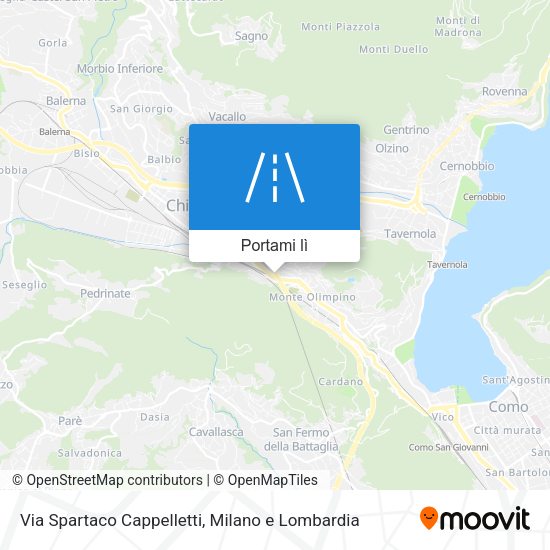 Mappa Via Spartaco Cappelletti