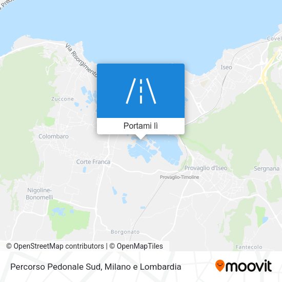 Mappa Percorso Pedonale Sud