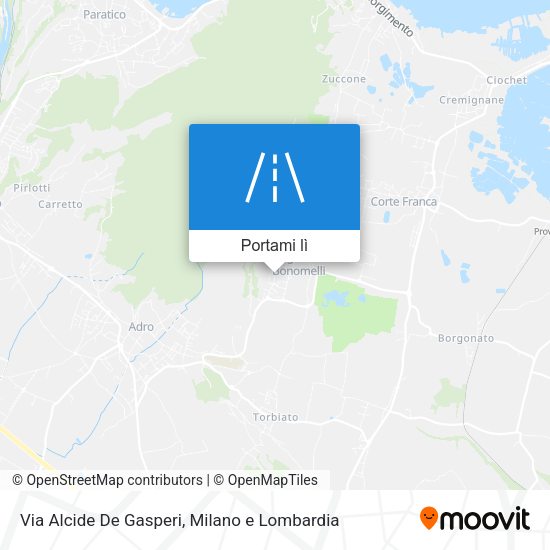 Mappa Via Alcide De Gasperi
