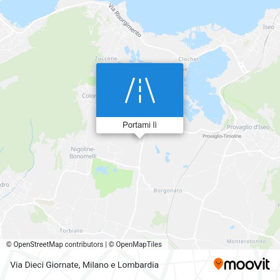 Mappa Via Dieci Giornate