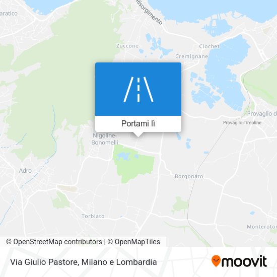 Mappa Via Giulio Pastore