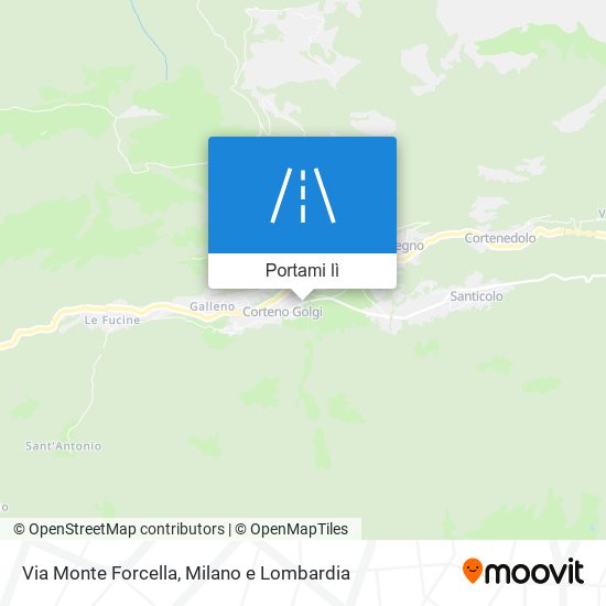 Mappa Via Monte Forcella