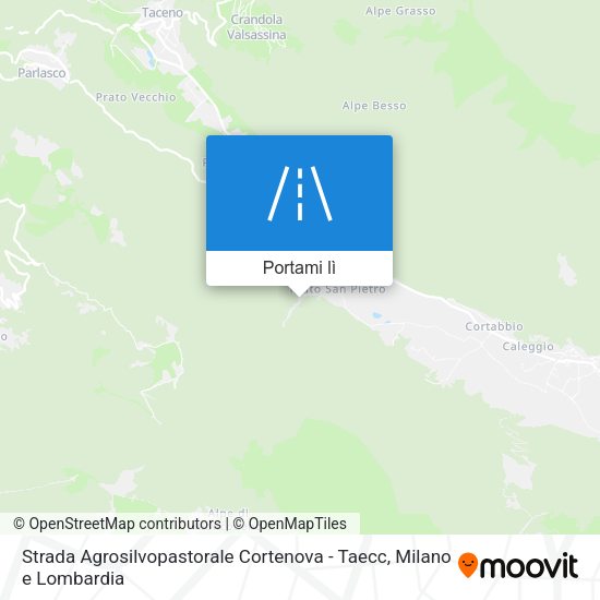 Mappa Strada Agrosilvopastorale Cortenova - Taecc