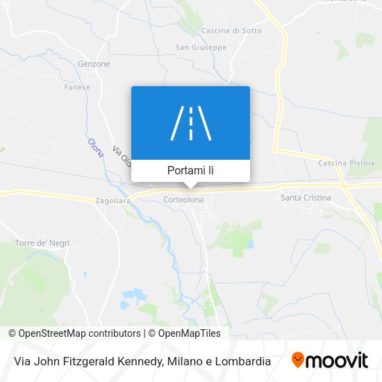 Mappa Via John Fitzgerald Kennedy