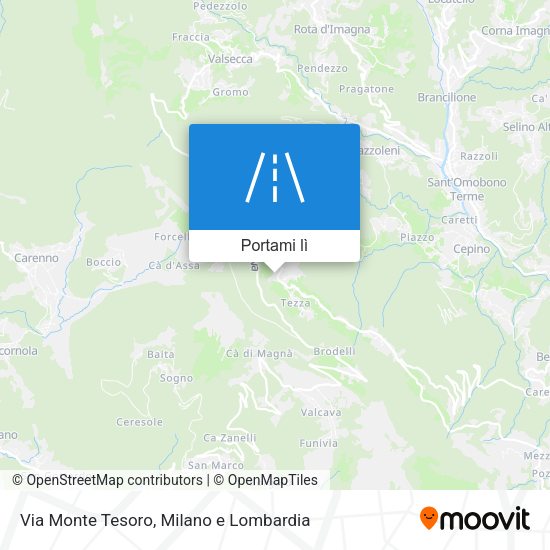 Mappa Via Monte Tesoro