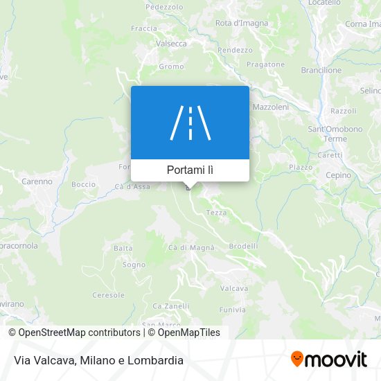 Mappa Via Valcava