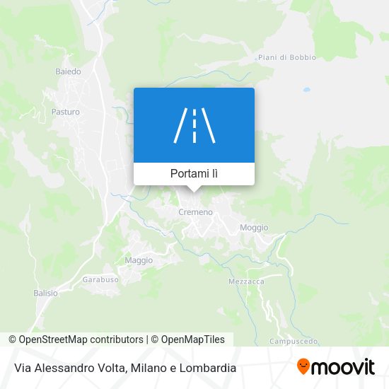 Mappa Via Alessandro Volta
