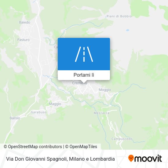 Mappa Via Don Giovanni Spagnoli