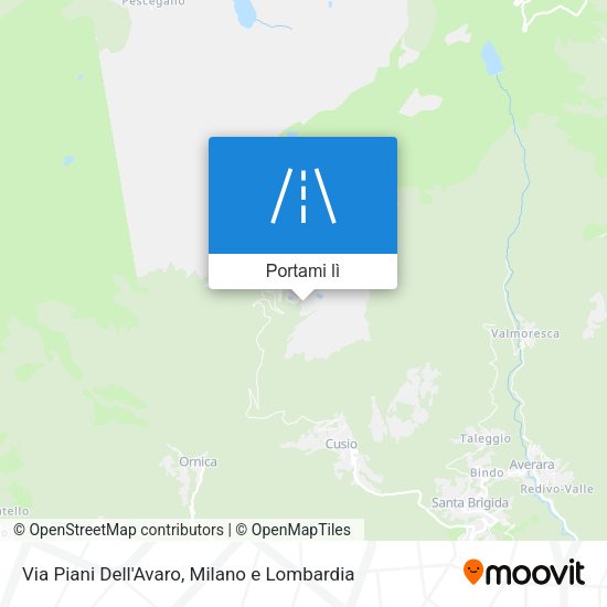 Mappa Via Piani Dell'Avaro