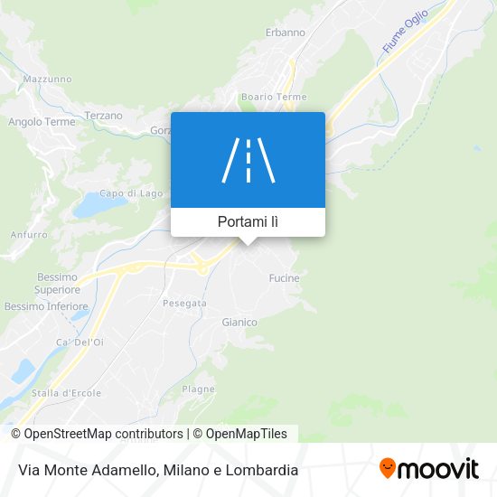 Mappa Via Monte Adamello