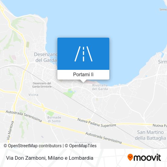 Mappa Via Don Zamboni