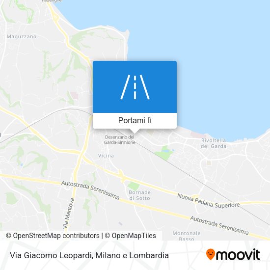 Mappa Via Giacomo Leopardi