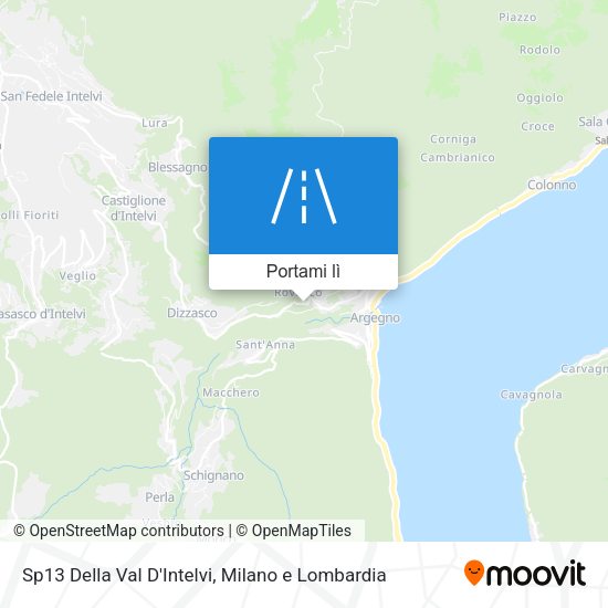 Mappa Sp13 Della Val D'Intelvi
