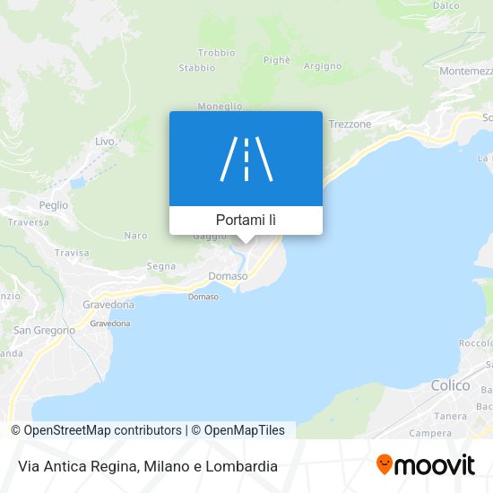 Mappa Via Antica Regina