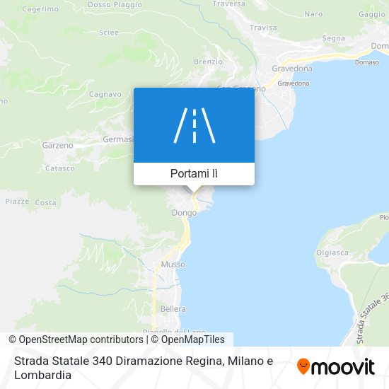 Mappa Strada Statale 340 Diramazione Regina