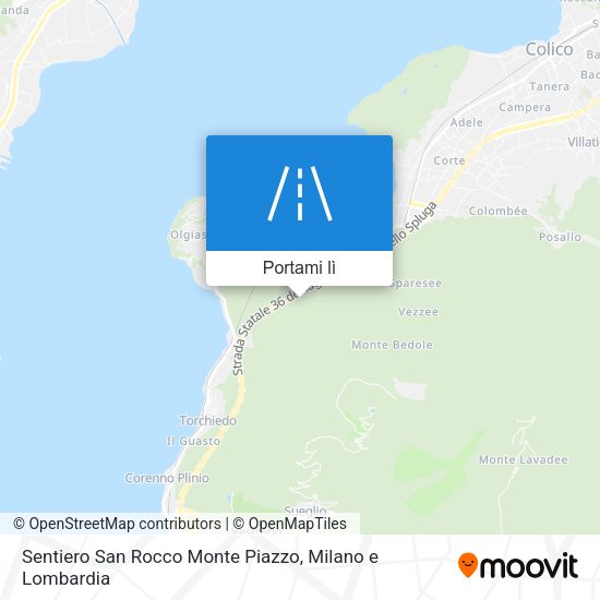 Mappa Sentiero San Rocco Monte Piazzo