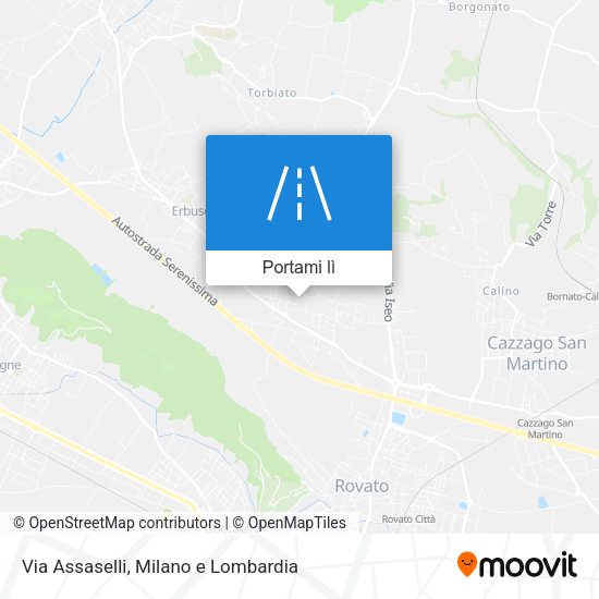 Mappa Via Assaselli