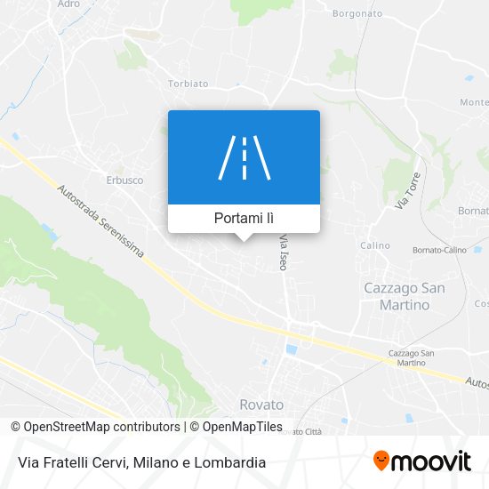 Mappa Via Fratelli Cervi