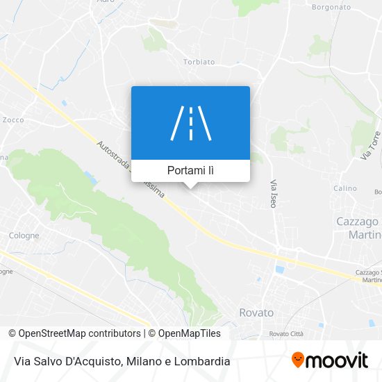 Mappa Via Salvo D'Acquisto