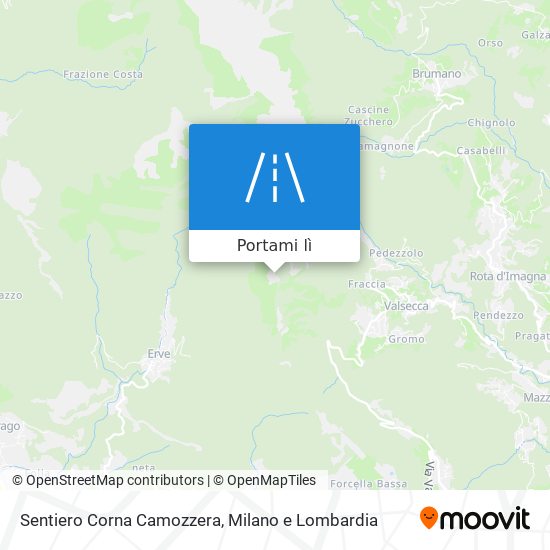 Mappa Sentiero Corna Camozzera
