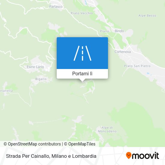 Mappa Strada Per Cainallo