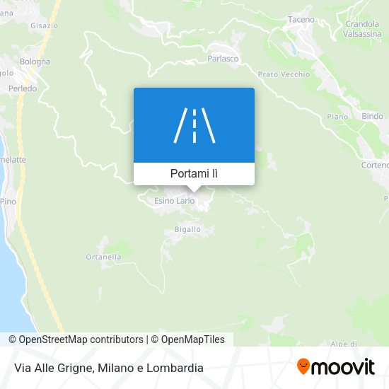 Mappa Via Alle Grigne