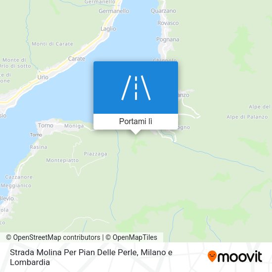 Mappa Strada Molina Per Pian Delle Perle