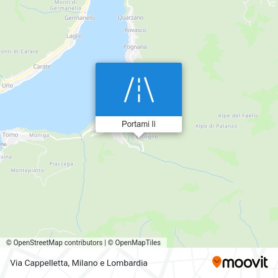 Mappa Via Cappelletta