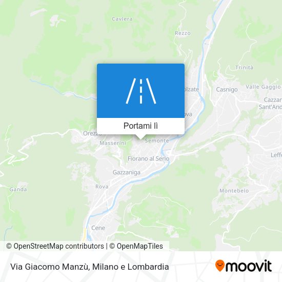 Mappa Via Giacomo Manzù