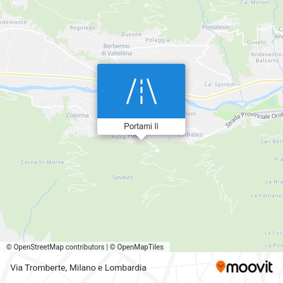 Mappa Via Tromberte