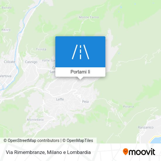 Mappa Via Rimembranze