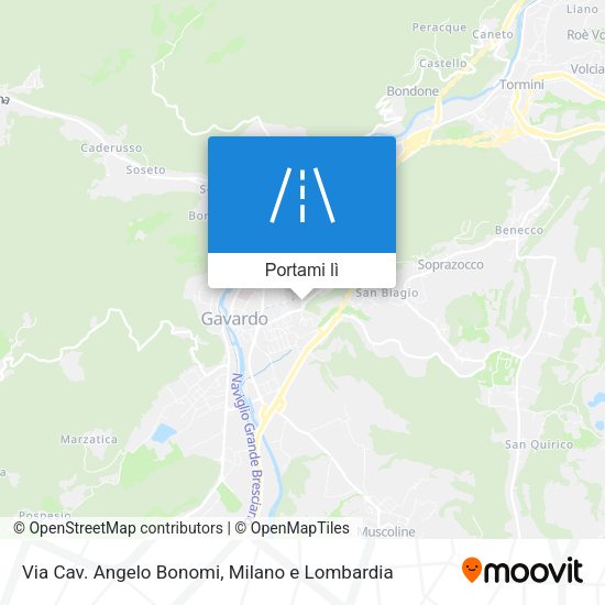 Mappa Via Cav. Angelo Bonomi