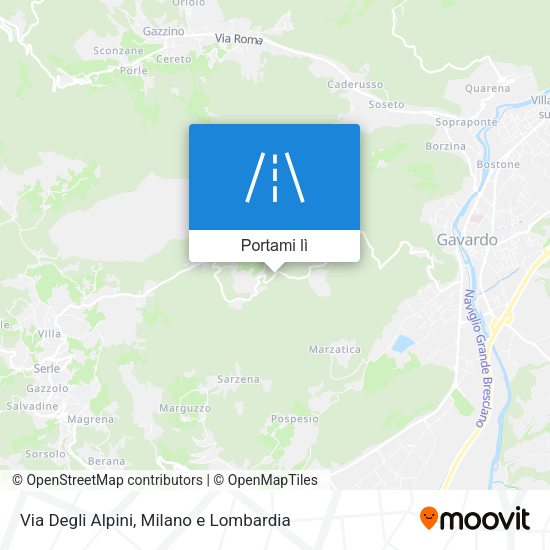 Mappa Via Degli Alpini