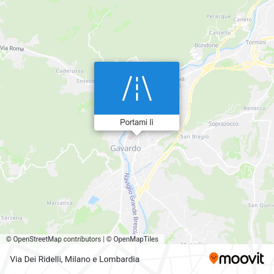 Mappa Via Dei Ridelli