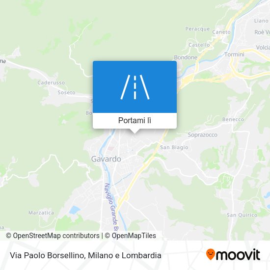 Mappa Via Paolo Borsellino