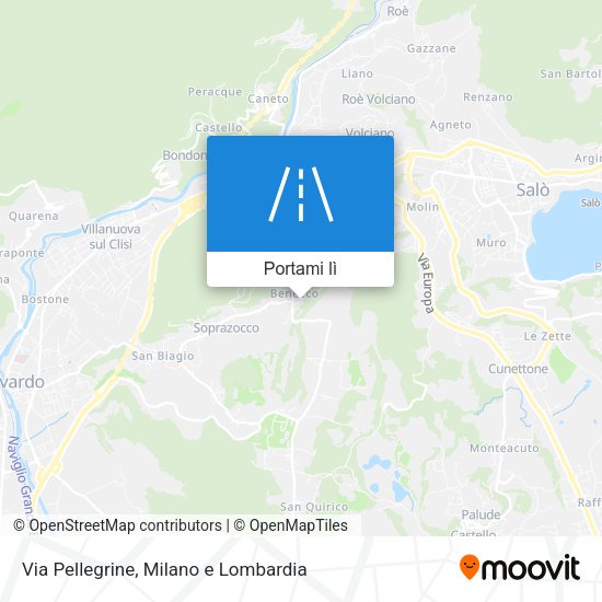 Mappa Via Pellegrine