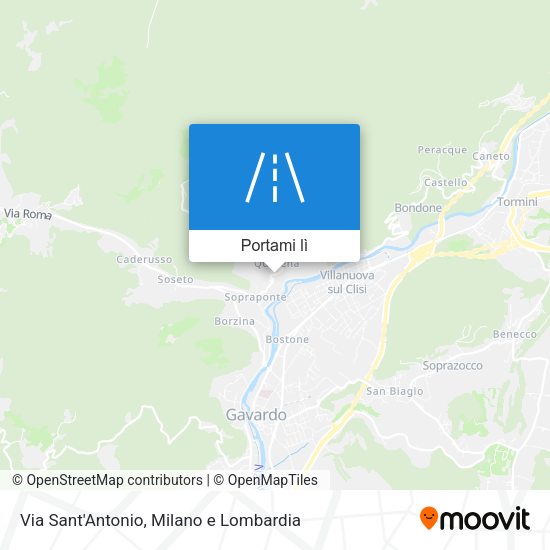Mappa Via Sant'Antonio