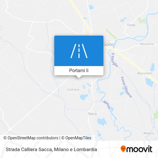 Mappa Strada Calliera Sacca