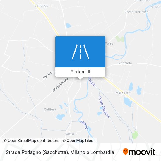 Mappa Strada Pedagno (Sacchetta)