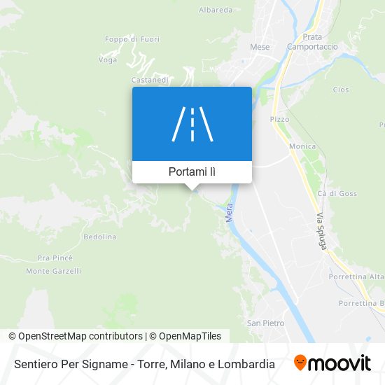 Mappa Sentiero Per Signame - Torre