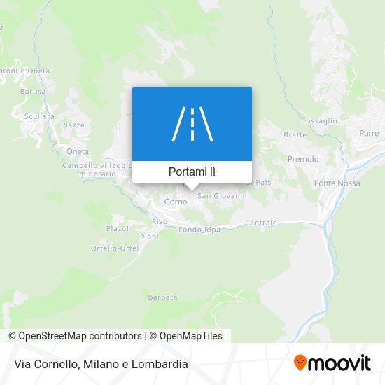 Mappa Via Cornello