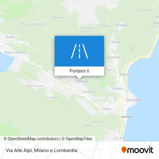Mappa Via Alle Alpi