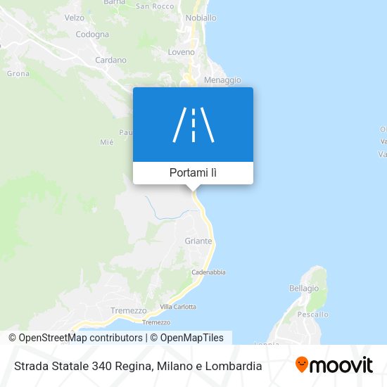 Mappa Strada Statale 340 Regina