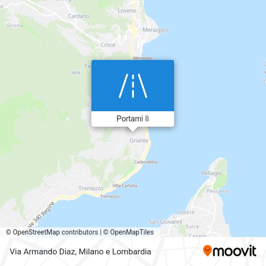 Mappa Via Armando Diaz