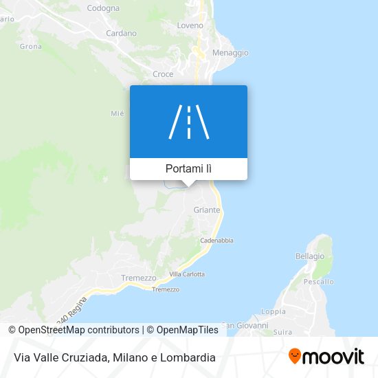 Mappa Via Valle Cruziada