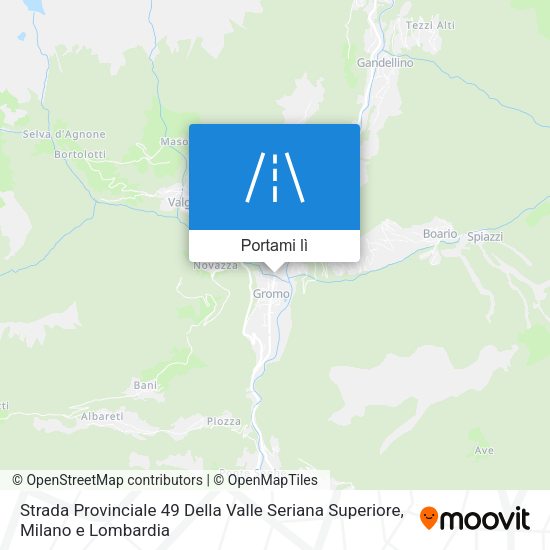Mappa Strada Provinciale 49 Della Valle Seriana Superiore