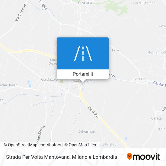 Mappa Strada Per Volta Mantovana
