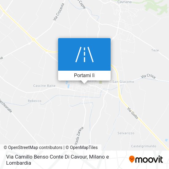 Mappa Via Camillo Benso Conte Di Cavour