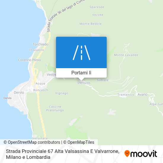 Mappa Strada Provinciale 67 Alta Valsassina E Valvarrone